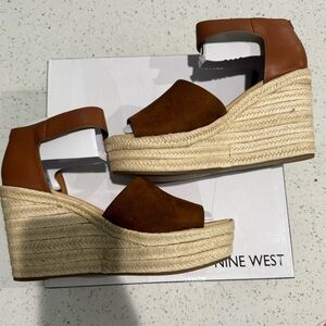 Nine West platform wedges.